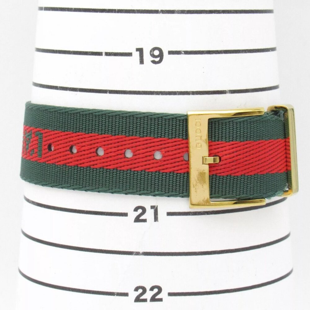 GUCCI G timeless Wrist Watch Quartz Gold Plated Nylon Used mens - Picture 6 of 14